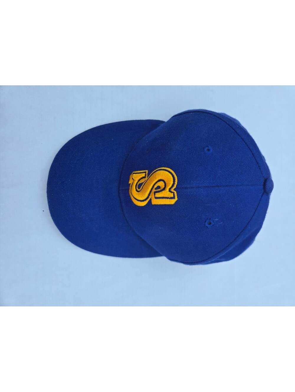 ’47 Brand Blue Baseball Cap Yellow Embroidered Logo Y2K Sporty Dad Hat